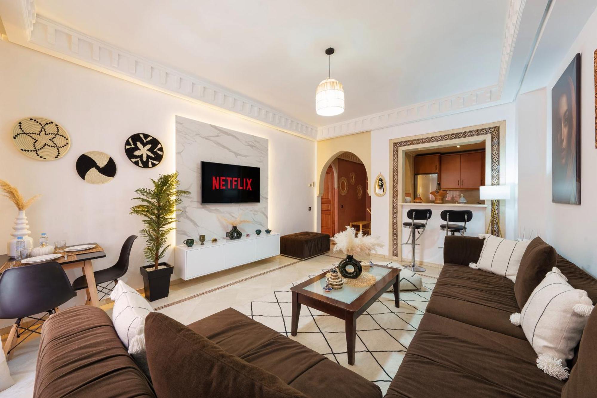 Appartement Chic Gueliz Plaza Avec Vue Marrakesh Eksteriør billede