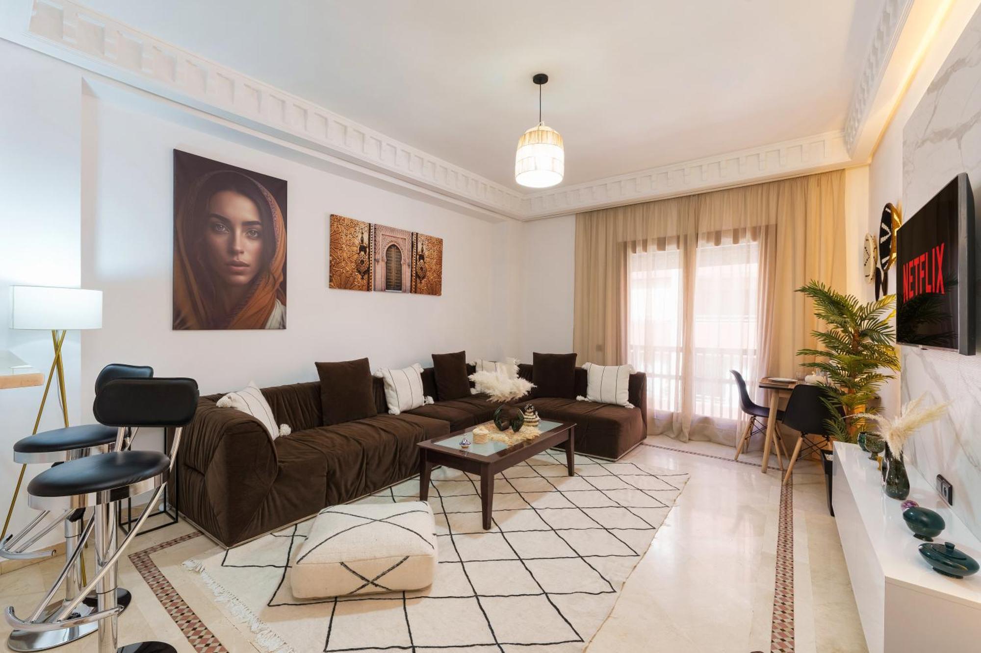 Appartement Chic Gueliz Plaza Avec Vue Marrakesh Eksteriør billede