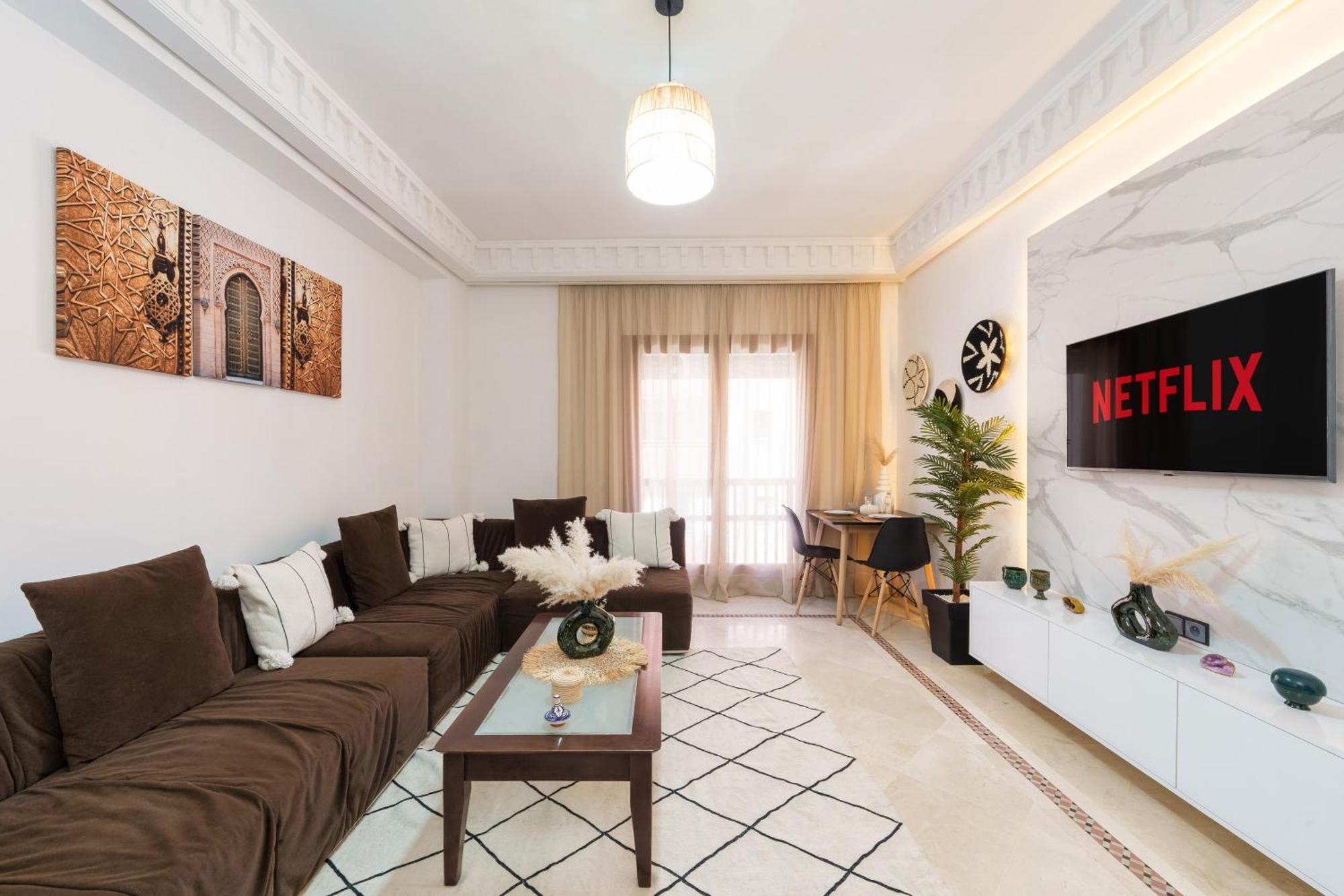 Appartement Chic Gueliz Plaza Avec Vue Marrakesh Eksteriør billede